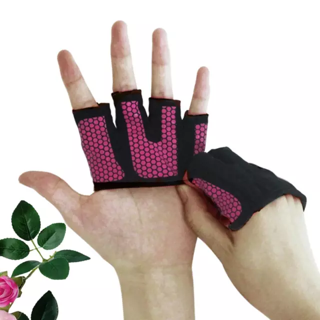 2Pcs Half Finger Workout Gloves Weight Lifting Fitness for Exercise