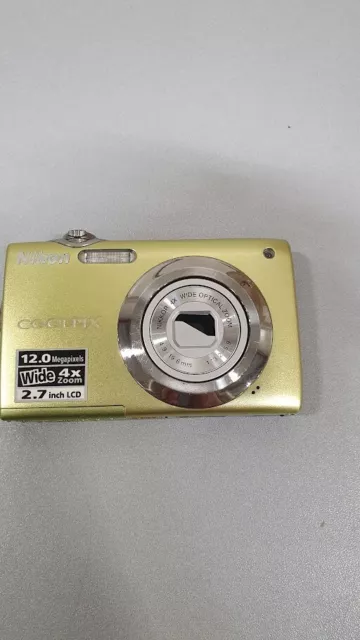 Nikon COOLPIX S3000 12.0MP Digital Camera Green Not Working For Parts