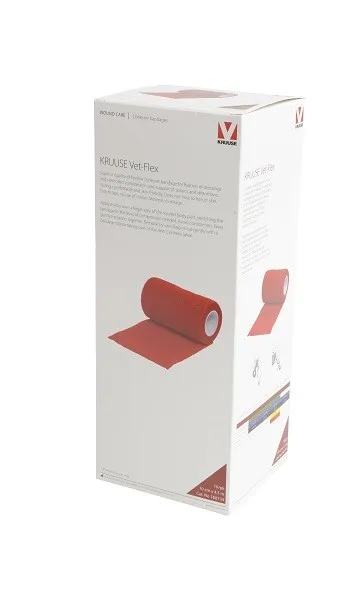 Vendaje VET-FLEX flexible para animales 10 m x 4,5 cm - Caja 10 Rollos - Color