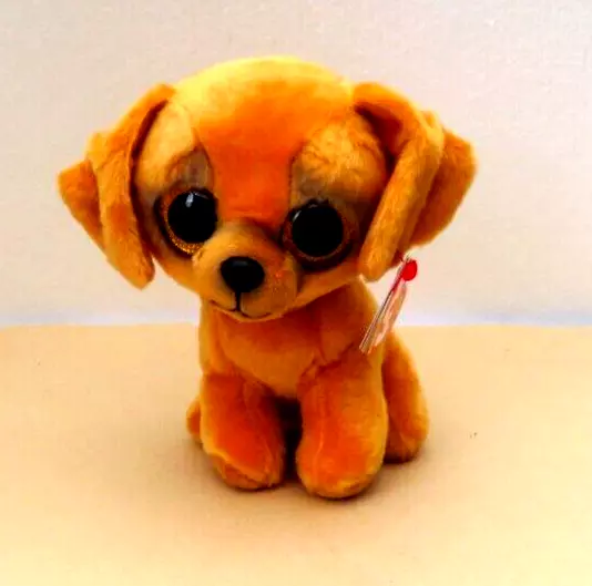 TY Toys Beanie Boo Light brown Dog Zuzu - 15 CM, Brown