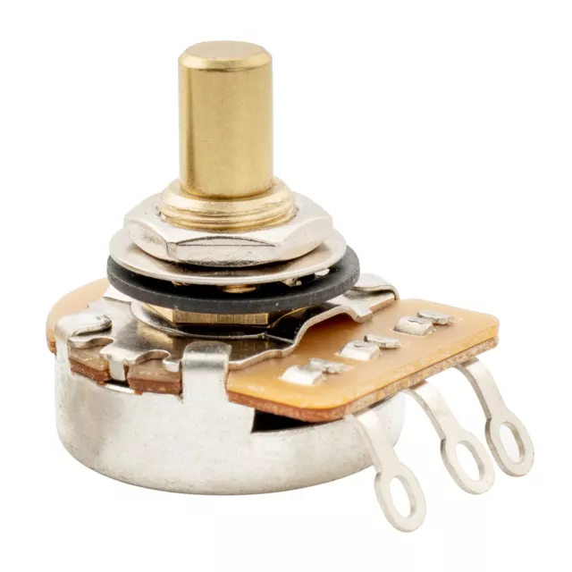 Musiclily Pro A250K Brass Inch Solid Shaft Pot Audio Taper Guitar Potentiometer