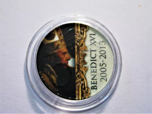 Italien  10 Lire  "Papst Benedikt XVI."  Farbmünze