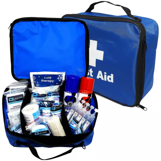 Qualicare School Sports Club Athletics Physio Injury First Aid Kit Bag Twin Pack