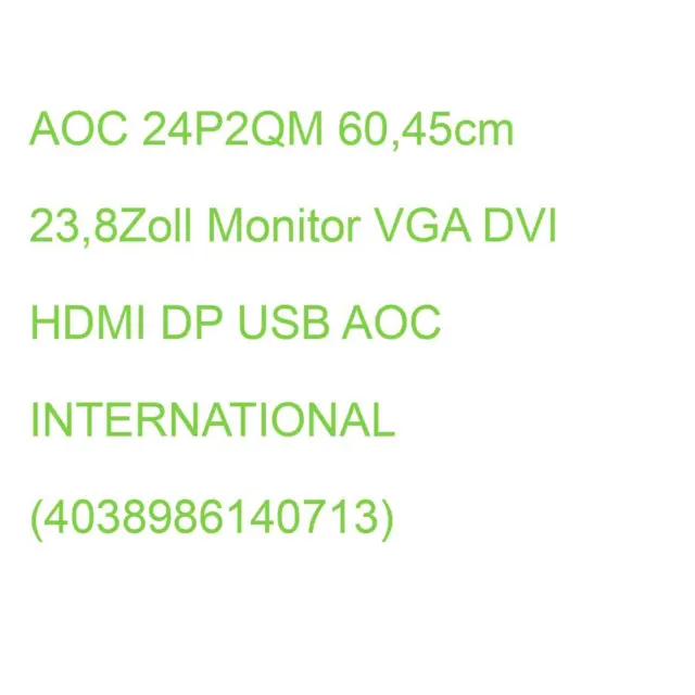 AOC 24P2QM 60,45cm 23,8Zoll Monitor VGA DVI HDMI DP USB AOC INTERNATIONAL (40389