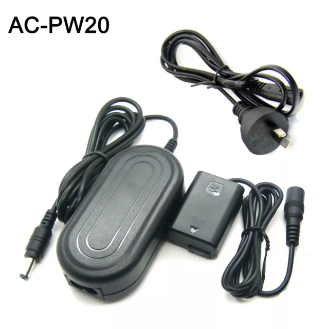 Power AC Adapter For Sony Alpha a3000 a5000 a6000 a6500 ILCE-5100 6300 6400 6500