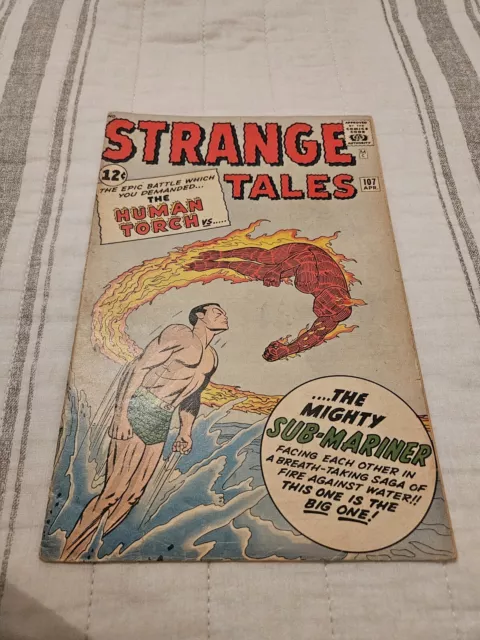 Strange Tales 107- Classic Human Torch Vs. Sub-Mariner! Kirby Cover! Great Shape