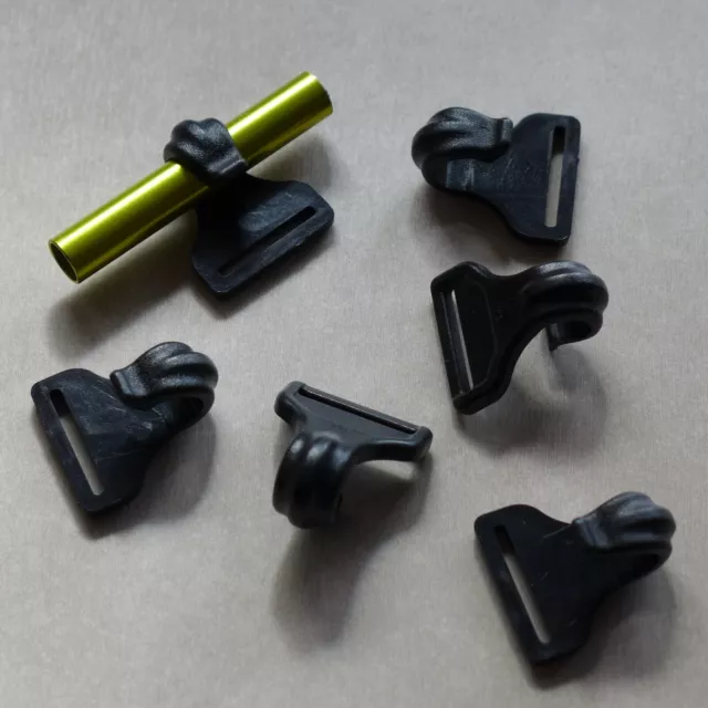 Zeltstangenclips - Top Qualität - bis zu 9 mm Stangen - Campingzelt - 6er Pack