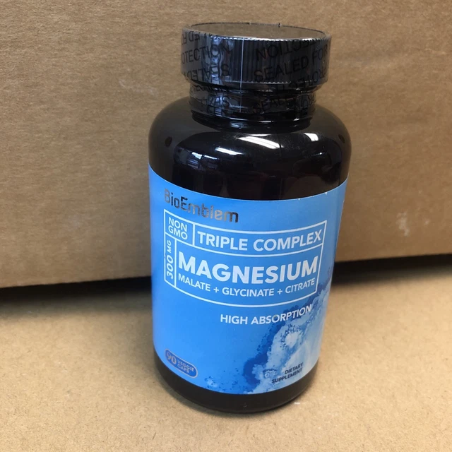 BIOEMBLEM TRIPLE MAGNESIUM Complex 300mg of Magnesium Glycinate Malate