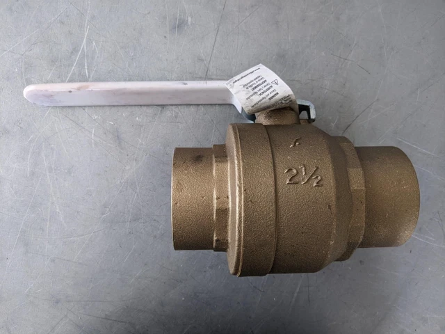 New Fnw Fnwx411Cl 2-1/2" 600 Wog Brass Ball Valve