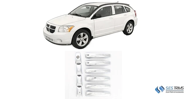 Patented Snap-On Chrome Door Handle Cover for 07-12 Dodge Caliber W&W/O Smart