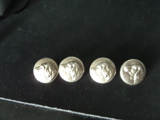 ANCIEN BOUTON DE Vènerie (T.w & W Paris) En Laiton Doré Décor Chien À L'arrêt EUR 3,99 - FR