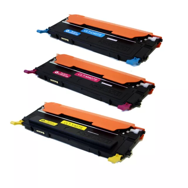 3PK CLT-C407S/M407S /Y407S Toner Cartridges For Samsung CLP-320 CLP-325 CL