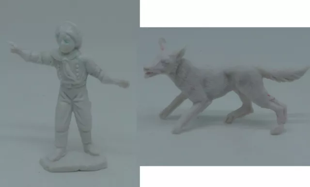 2 Figurines Plastiques A Peindre Serie Tv Rusty Et Rintintin