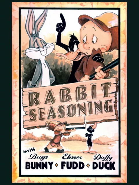 V3364 Bugs Bunny Elmer Fudd Daffy Duck Looney Tunes Decor WALL POSTER PRINT AU