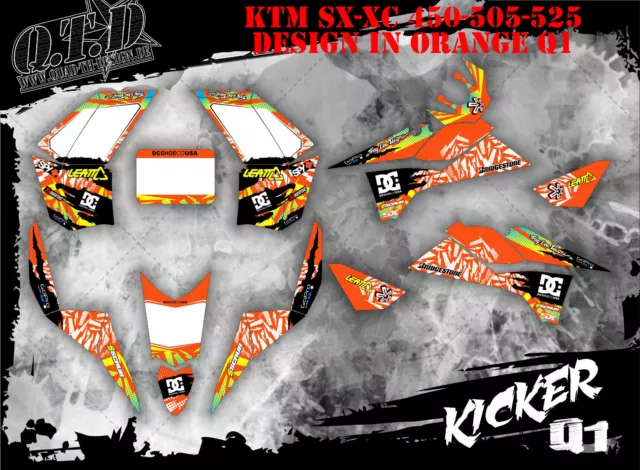 Scrub Dekor Kit Atv Ktm Sx Xc 450 / 505 / 525 Graphic Kit Kicker B