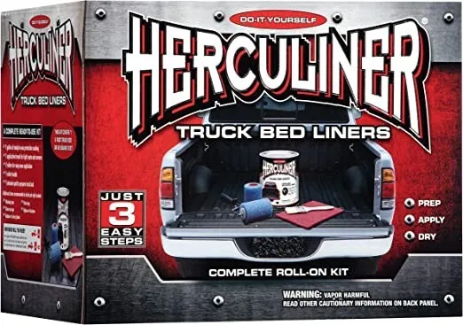 HERCULINER HCL1B8 Brush-on Bed Liner Kit,Black, 1 Gal