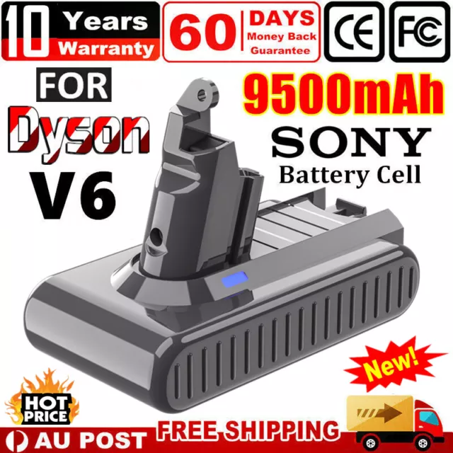 9500mAh Battery For Dyson V6 DC58 DC59 DC61 DC62 Animal SV03 SV04 SV06 SV09 DC72