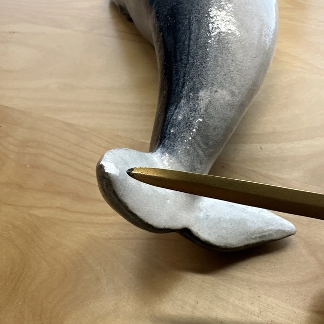 Verrückter Ton Buckelwal 13" Raku Keramikfigur von Gerhard de Beer S. Africa 9