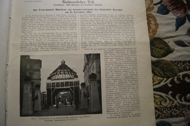 1907 Bauverwaltung 7 Theater Kassel Deutsches Museum München Festschmuck