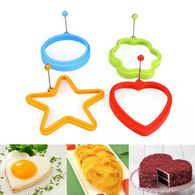 Silicone Omelette Mould Pancake Mould Ring Fried Egg Shaper Cooking Kitchen Tool