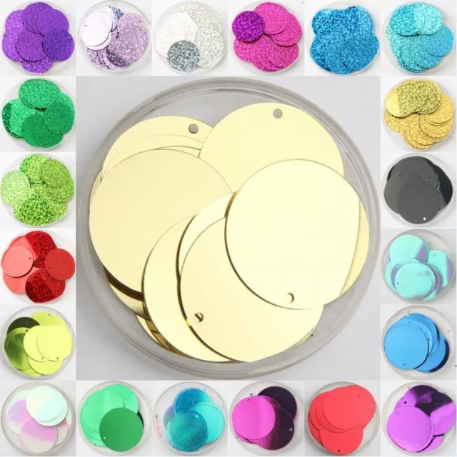 Disc Shape Ornament Sequins Craft Sewing Sequin Accessories 30mm 40mm 50mm