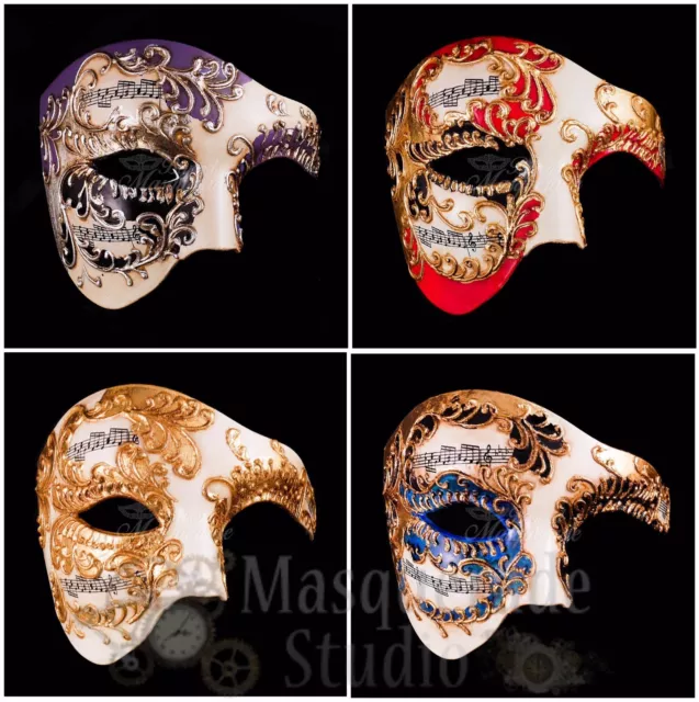 Mens Musical Half Phantom of the Opera Venetian Mardi Gras Masquerade Ball Mask