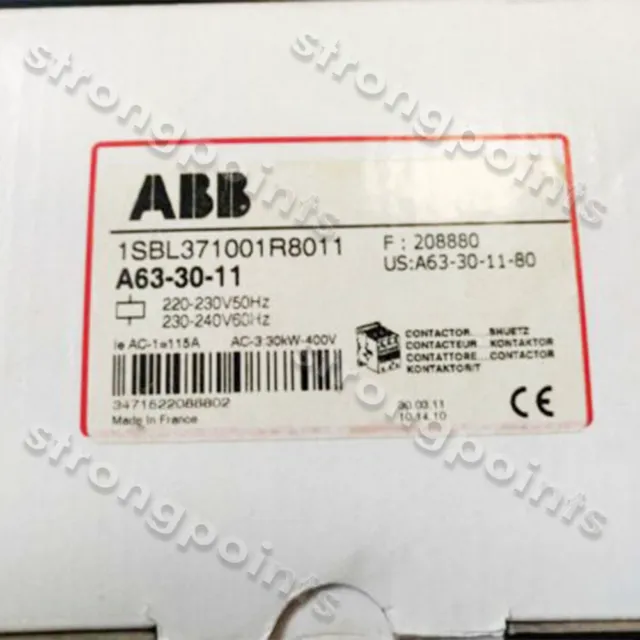 ABB A63-30-11 220-230V 50Hz / 230-240V 60Hz 1SBL371001R8011 Contactor(1pcs)