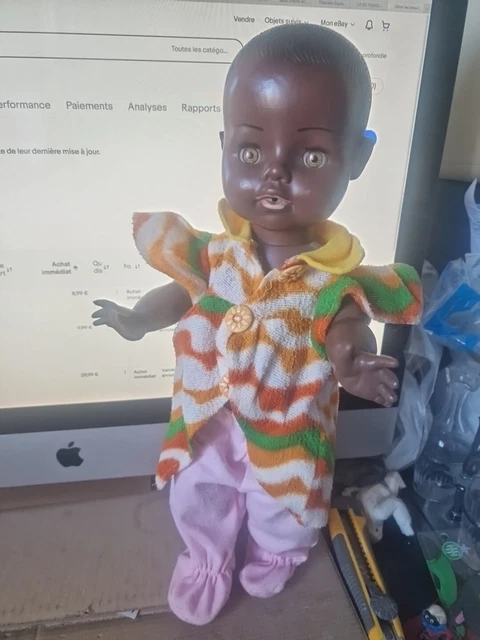 POUPEE ANCIENNE VINTAGE poupon baigneur bella no clodrey petitcollin