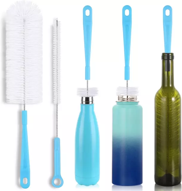 16" Long Handle Bottle Brush Set for Cleaning Water Bottles