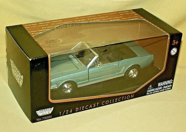 Ford Mustang 1964 1/2 Motor Max Convertible Metallic Light Blue 1:24 73200 2010*