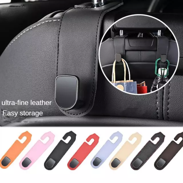 Multi-color Car Seat Back Metal Hook Heavy Duty Leather Protectio M6T0