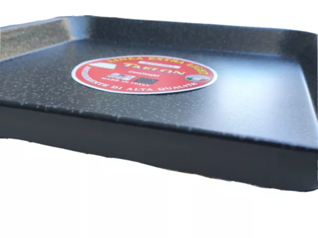 TEGLIA TEGLIE PIZZA QUADRATA STAMPO PIZZE ANTIADERENTE DA FORNO CM 35 x 35 h 3CM 3