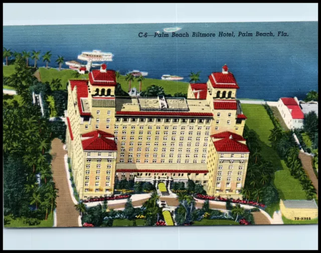 Postcard Palm Beach Biltmore Hotel Posted Palm Beach FL Z42