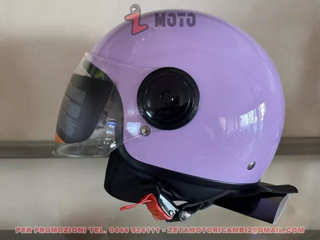 casco demi jet CGM SKA-P 1WH WOLLI MONO 1WH-DLA-75 rosa glicine - taglia S