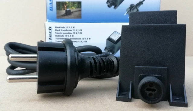 Basetech Halogen Transformator 12V/AC, Max. 5W – Für Außenbereich Geeignet