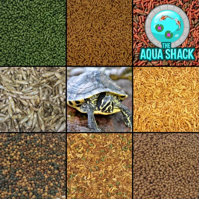 Turtle & Terrapin Food - Sticks Pellets Freeze Dried Shrimp Mix Complete Diet