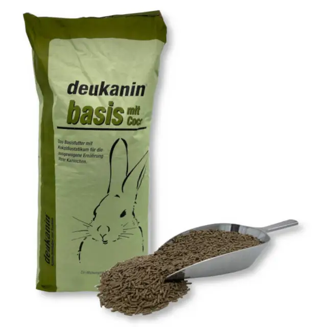 Deukanin Basis Kaninchenfutter m. Cocc 25 kg Hasenfutter Nagerfutter Aufzucht