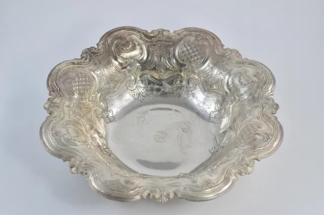 Sterling Silver Tiffany & Co S S D Monogram Ornate Bread Bowl *29