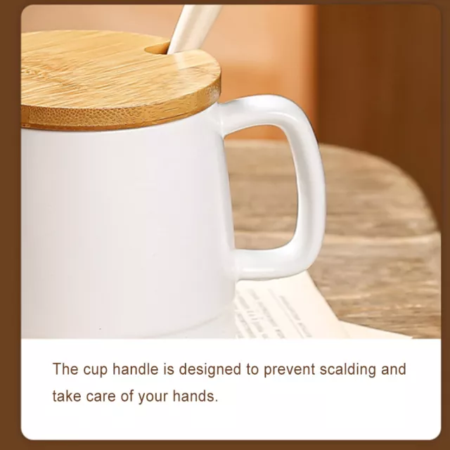 400ML Simple Coffee Cup with Handle Ceramic Milk Breakfast Mugs Home