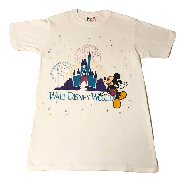 Vintage Walt Disney World T Shirt Made in USA Disney Designs Adult Size Small S