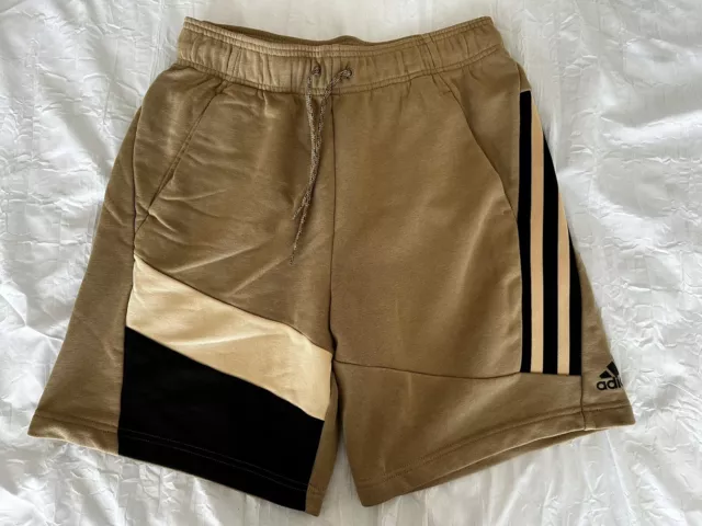 Adidas Medium Beige Brown Men Shorts Lounge Basketball