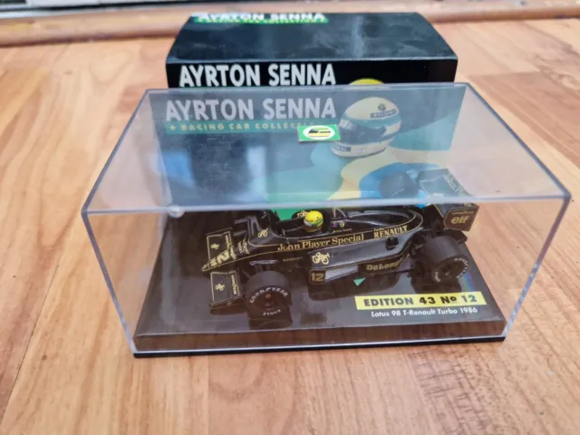 Minichamps 1/43 Ayrton Senna Lotus 98T Renault Turbo 1986 F1 Diecast Car