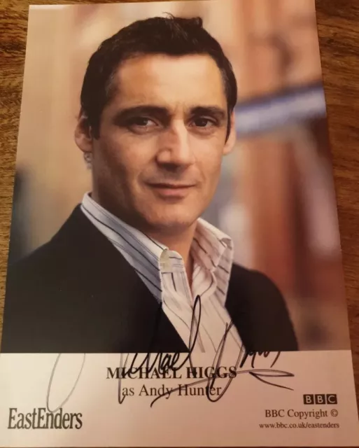 BBC EastEnders Andy Hunter Michael Higgs Hand Signed Cast Card Autograph