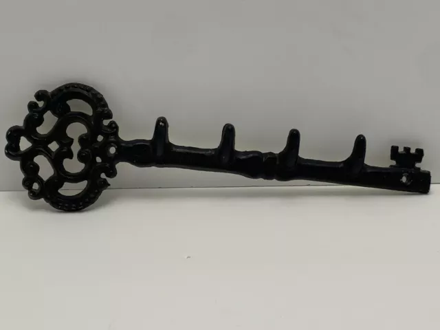 Salome IdeaTM Large Size Antique Vintage Cast Iron Key Rack Key Shaped Key Ho...