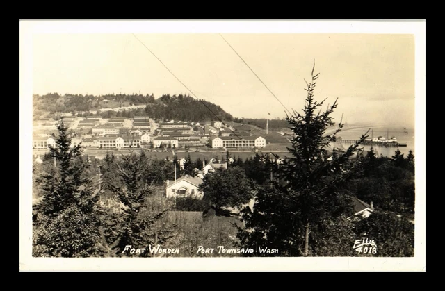 Dr Jim Stamps Us Postcard Fort Worden Port Townsend Washington Rppc