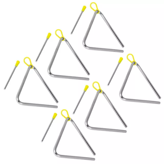 TIGER TRI7-6-MT 15CM Steel Triangle Instrument, Complete with Beater, Pack of 6