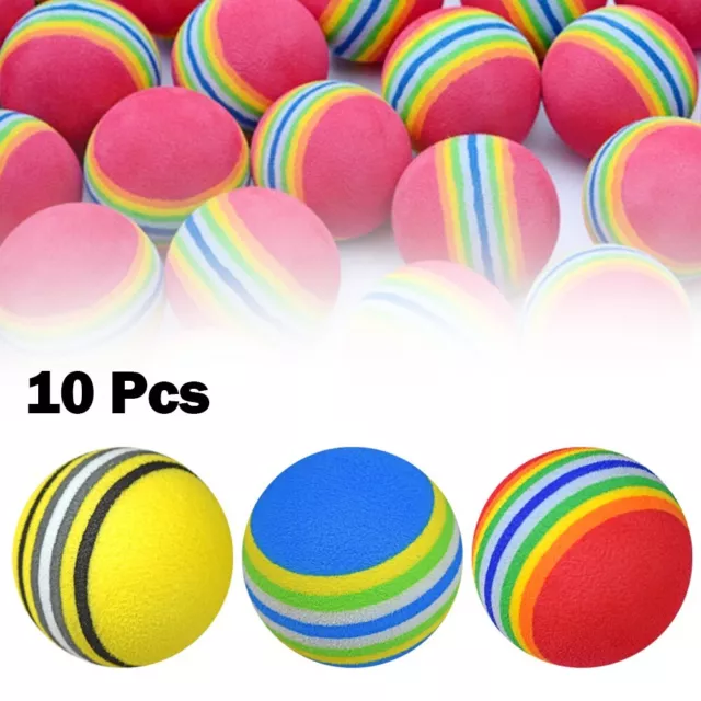 For Approach Shot Golf Balls Sponge Balls Red/Blue/Yellow 10pcs Flexible