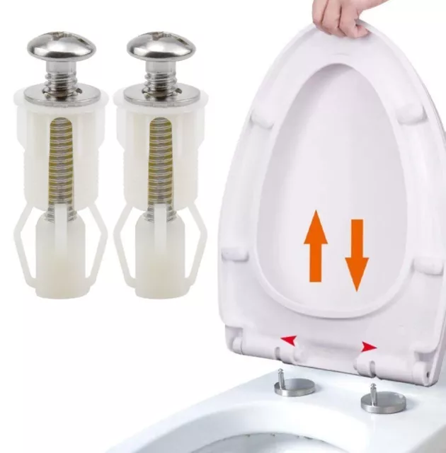 Toilet Seat Fixing Kit with Screws Nuts and Washers Sturdy and Long lasting