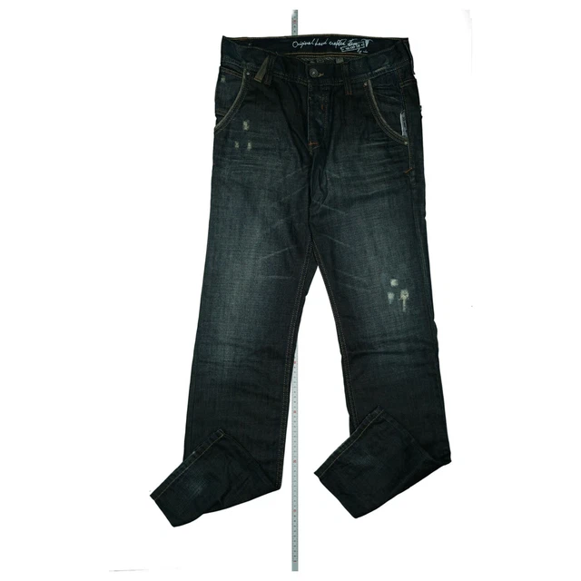ESPRIT JEANS HOMME Pantalon Slim Fit Droit W32 L32 Bleu Fonc Noir