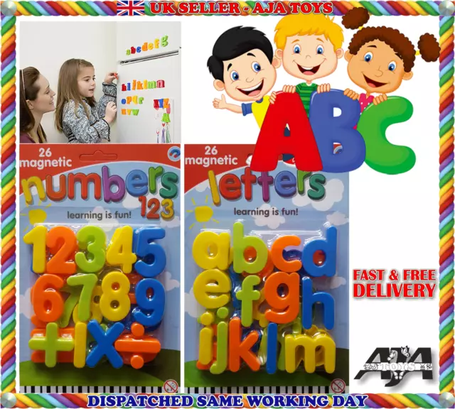Large Magnetic Letters Alphabet  Numbers Fridge Magnets Toys Kids Learning 26PCS